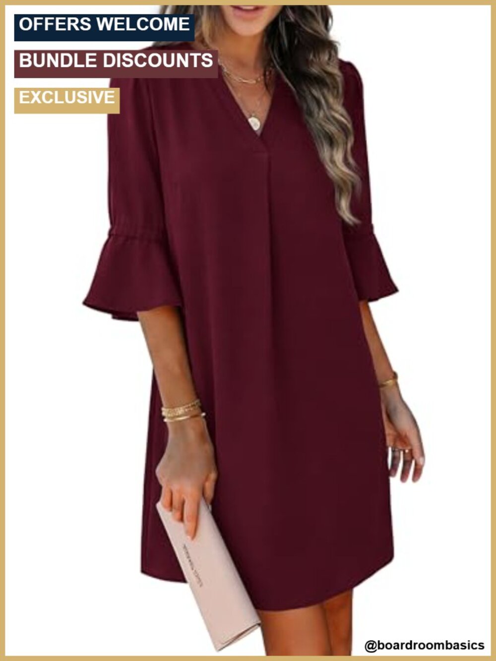 Women's Shift Dress Ruffle Short Sleeve V-Neck Loose Casual Polyester with